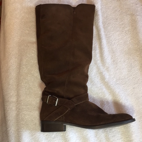 J. Crew tall brown suede pull on boots - Picture 3 of 10